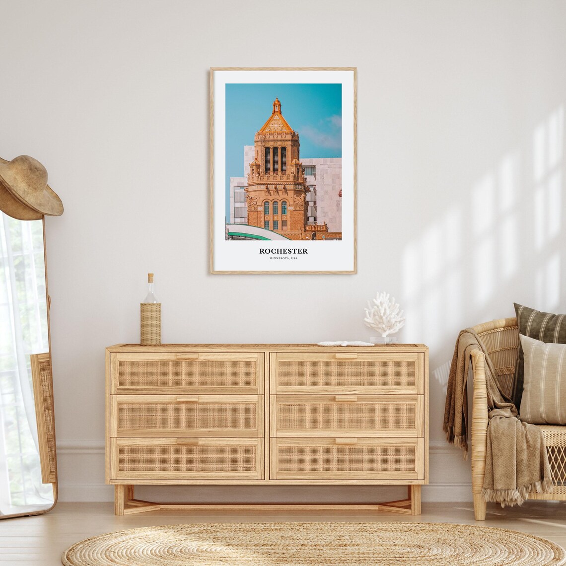 Rochester Minnesota Mayo Clinic Plummer Tower Landmark Poster - Image 2