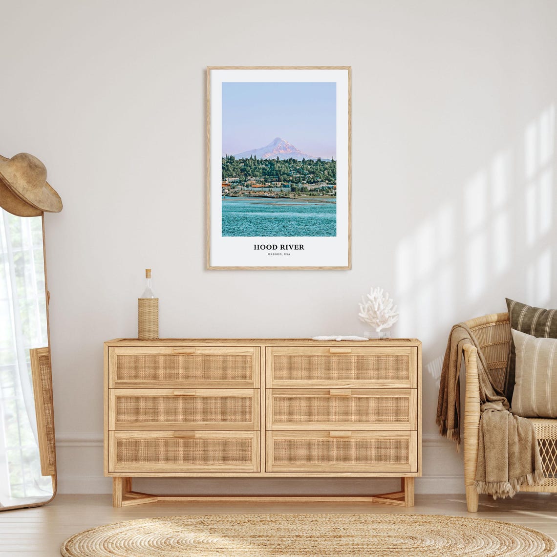 Hood River Oregon Mount Hood Columbia River Valley Photo Poster - Image 2