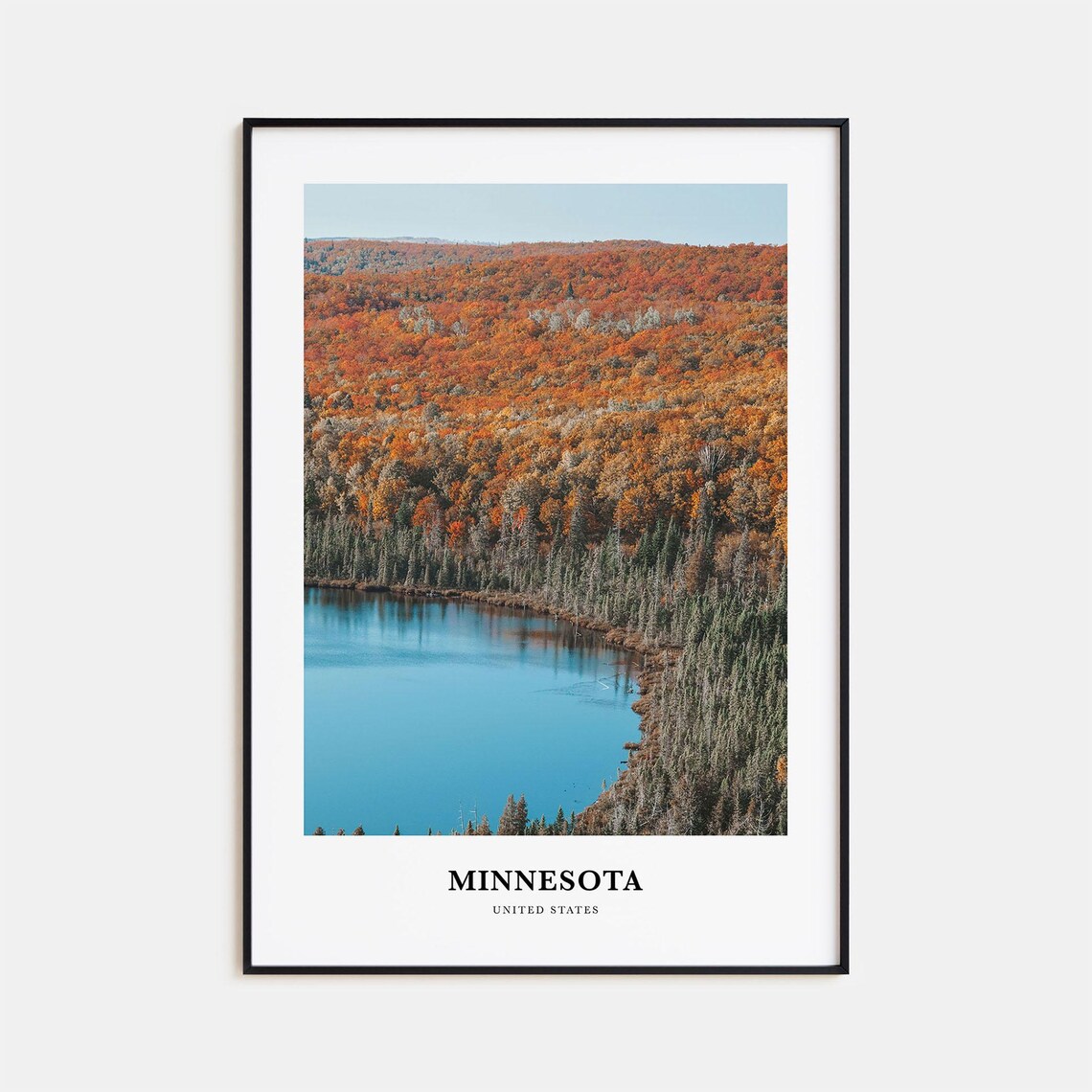 Minnesota Print No 2 Minnesota Photo Poster Minnesota Travel Wall Art Minnesota Map Print Minnesota Photography Print United States