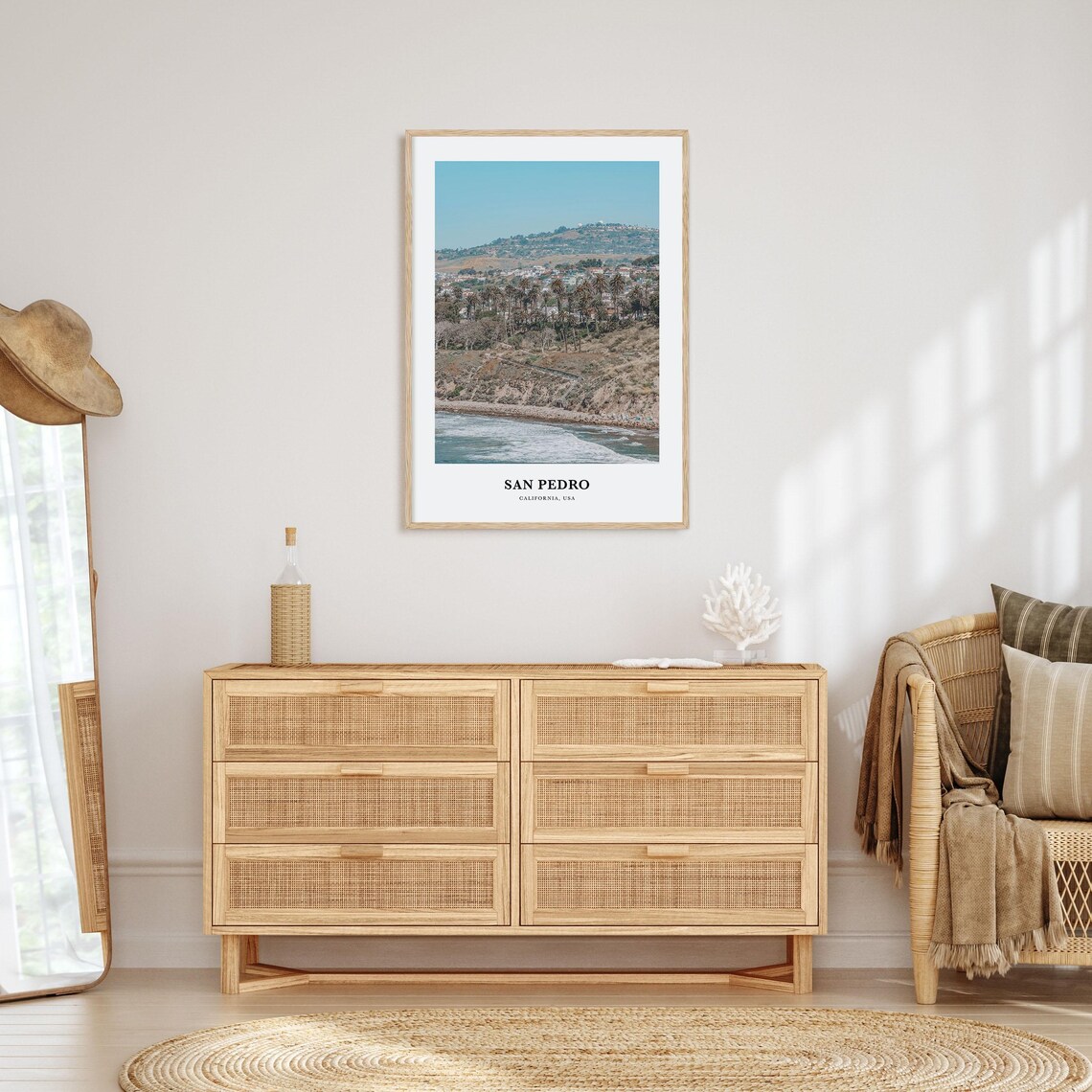 San Pedro California Travel Poster, Map Print - Image 2