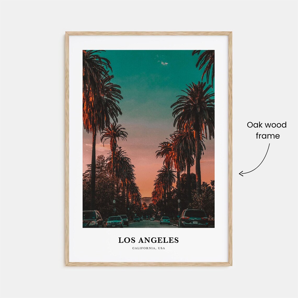 Los Angeles Travel Poster, California Map Photo Art - Image 3
