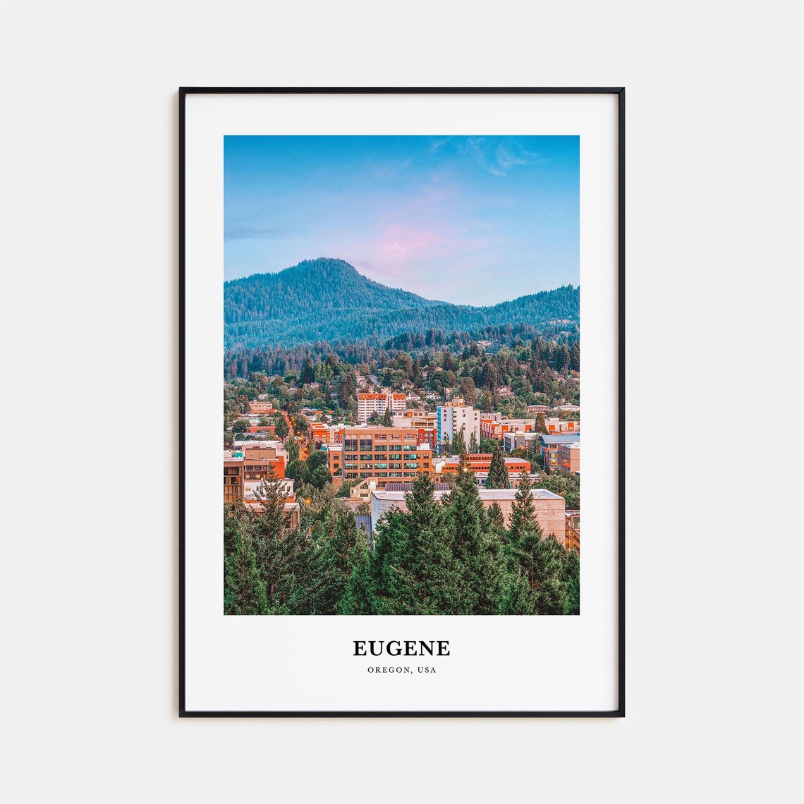 Eugene Oregon Green Hills Cityscape Evergreen Valley Photo Poster