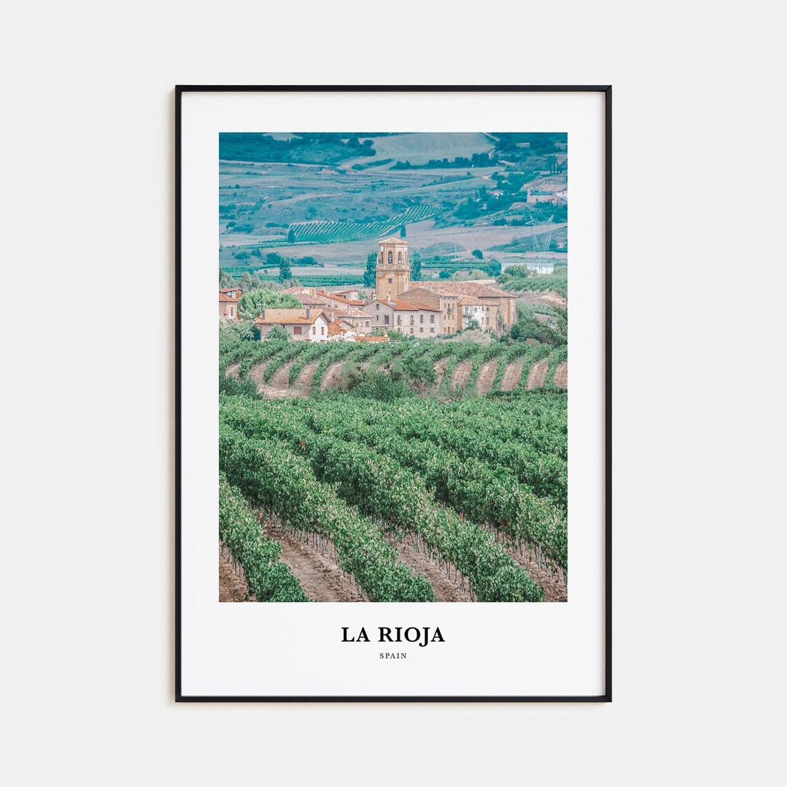 La Rioja Spain Vineyard Village Photo Wine Country Wall Poster