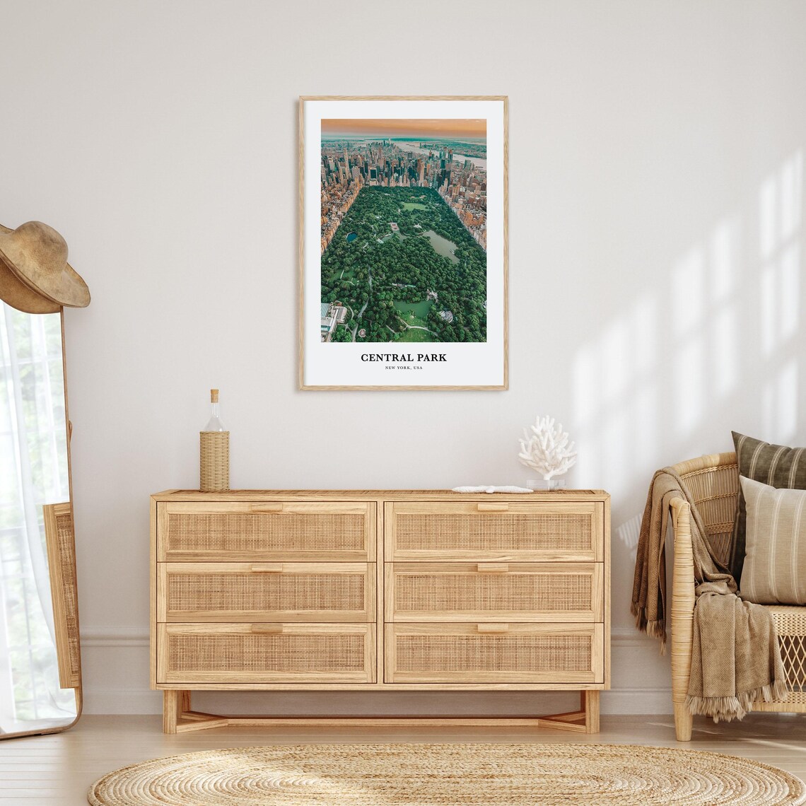 Central Park New York Aerial Photo Manhattan Skyline Wall Poster - Image 2