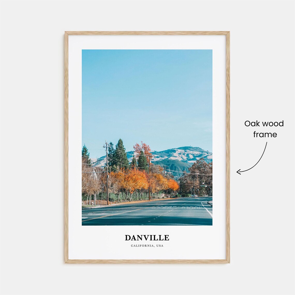 Danville California Suburban Street Autumn Hills Photo Poster - Image 3