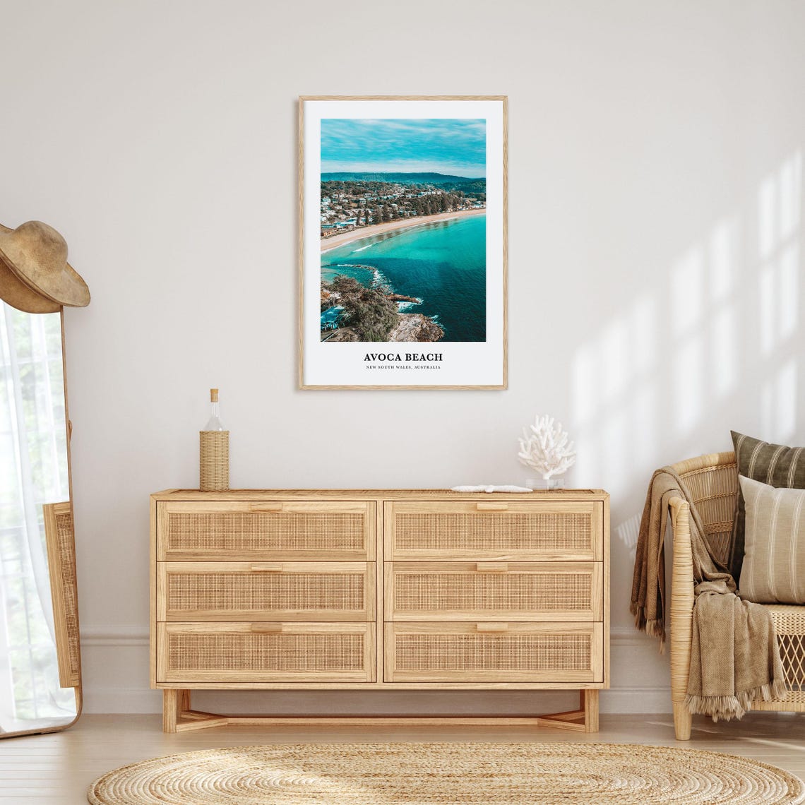 Avoca Beach Australia Turquoise Cove Aerial Beach View Poster - Image 2