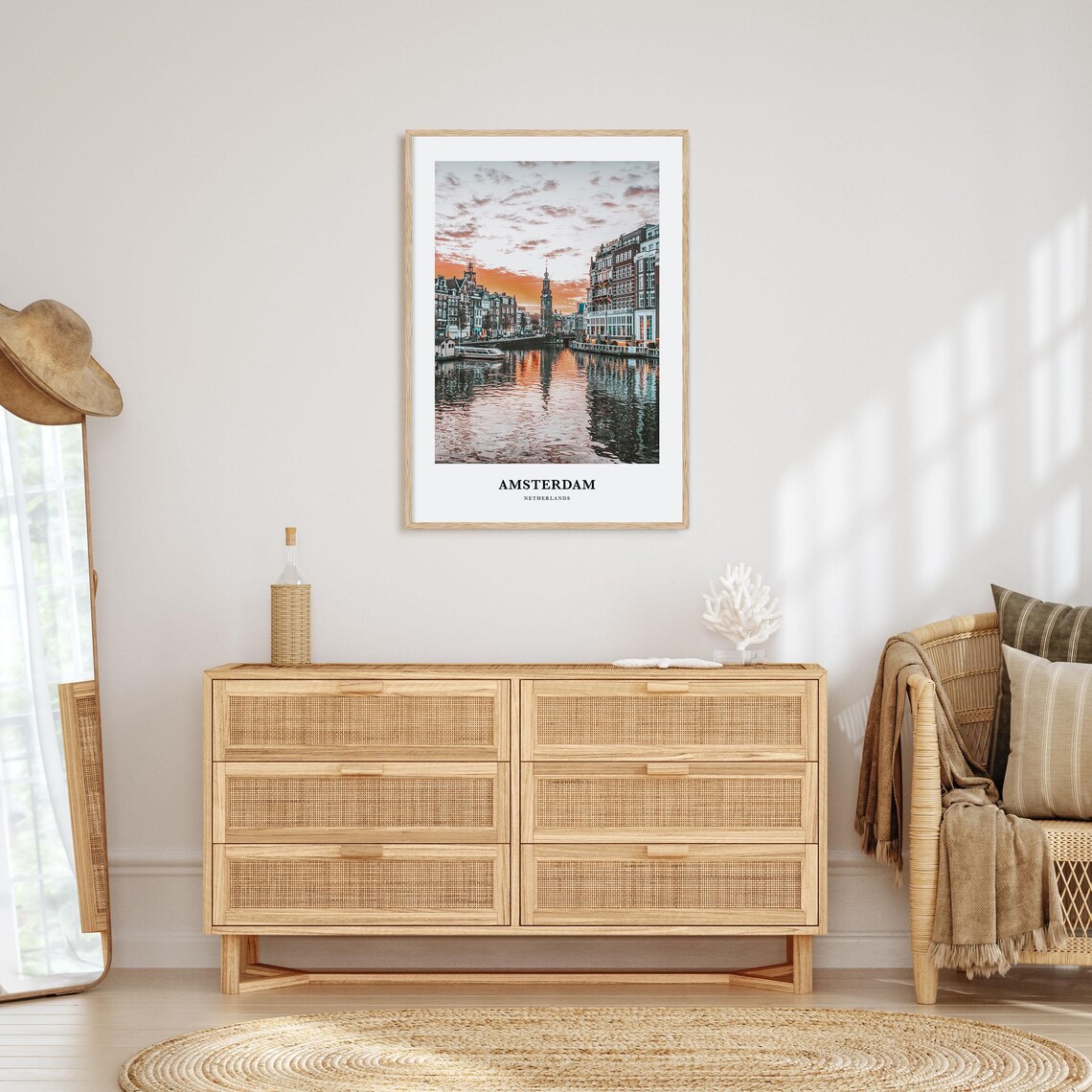 Amsterdam Travel Poster, Netherlands City Map - Image 2