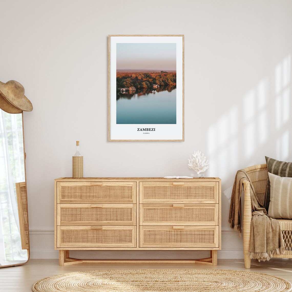 Zambezi Print Zambezi Photo Poster Zambezi Travel Wall Art Zambezi Map Print Zambezi Photography Print Zambezi Wall Dcor Zambia - Image 2
