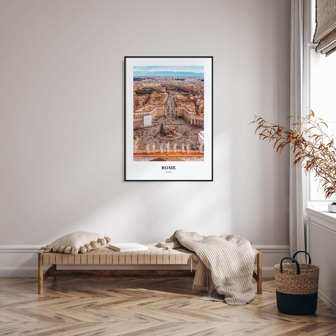 Rome Italy Saint Peter Square Vatican Dome Aerial Panorama Poster - Image 4