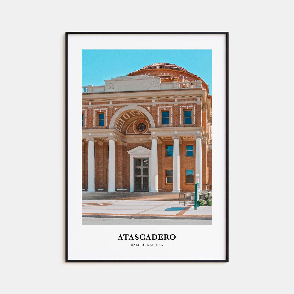Atascadero California Historic City Hall Dome Building Poster