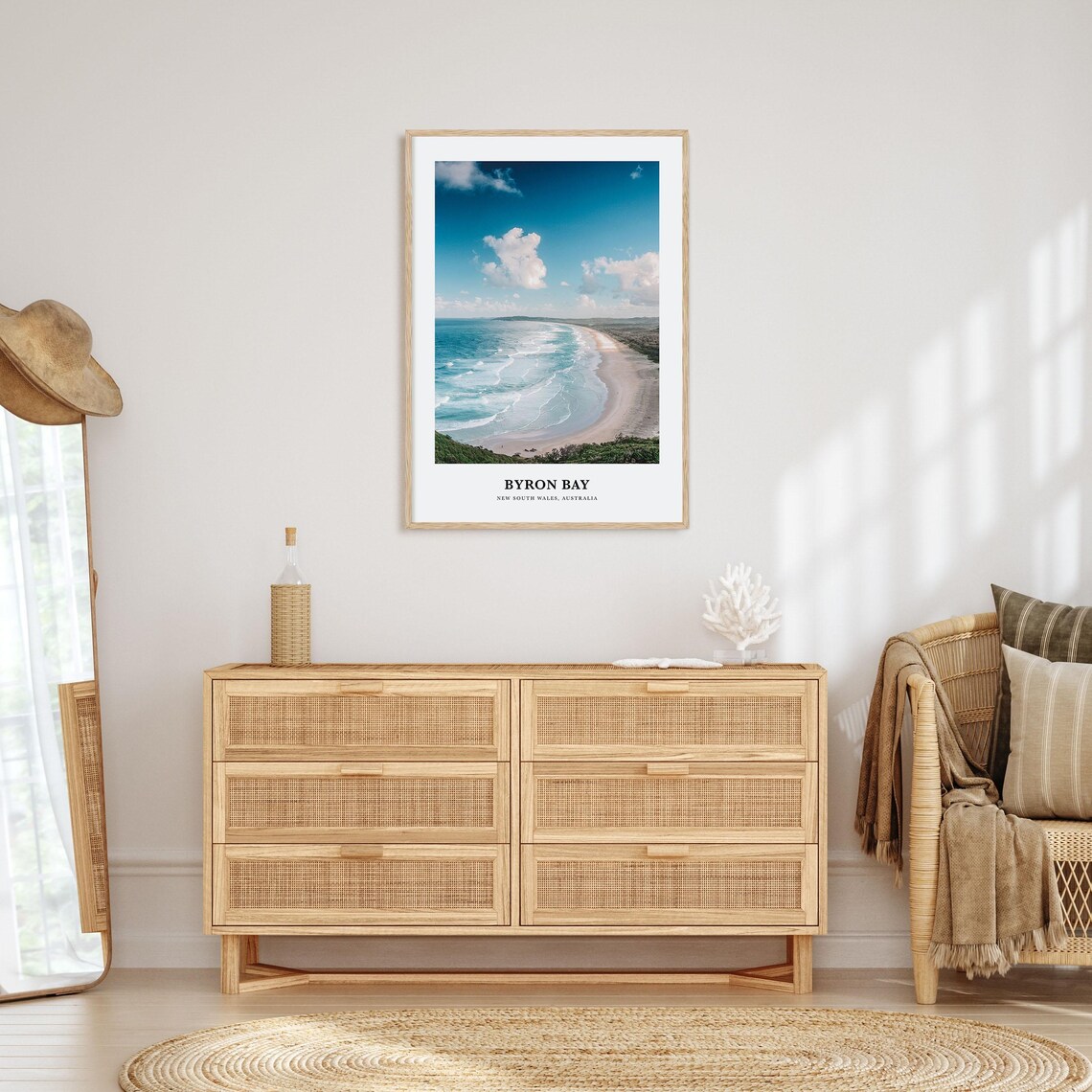 Byron Bay Print No 1 Byron Bay Photo Poster Byron Bay Travel Wall Art Byron Bay Map Byron Bay Photography New South Wales Australia - Image 2