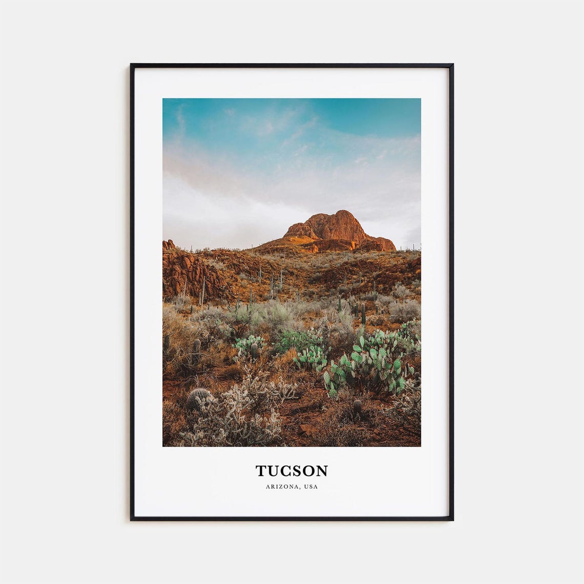 Tucson Print No 3 Tucson Photo Poster Tucson Travel Wall Art Tucson Map Print Tucson Photography Print Tucson Arizona Usa