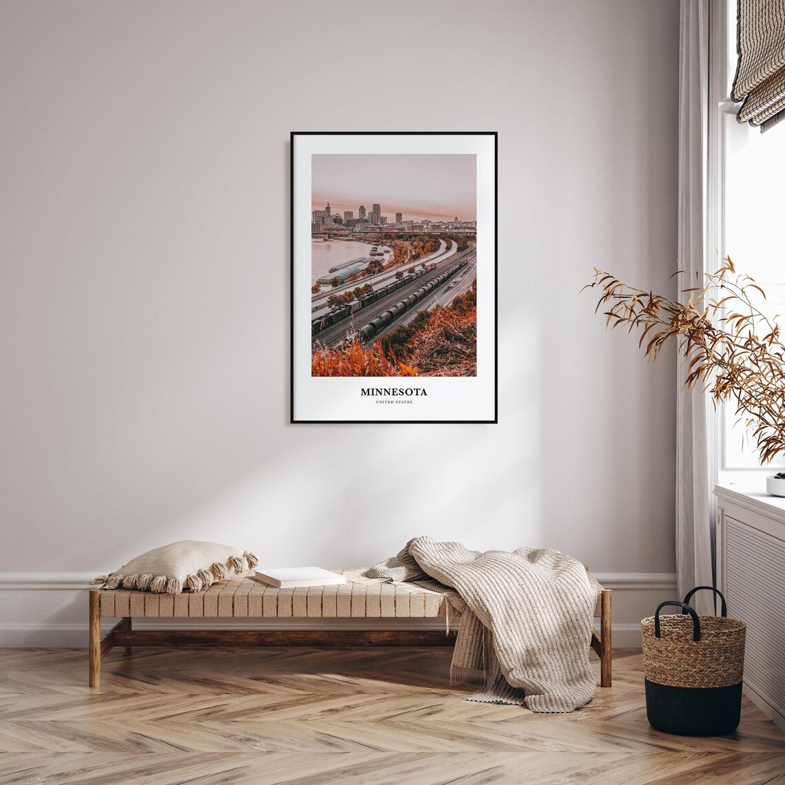 Minnesota Print No 3 Minnesota Photo Poster Minnesota Travel Wall Art Minnesota Map Print Minnesota Photography Print United States - Image 3