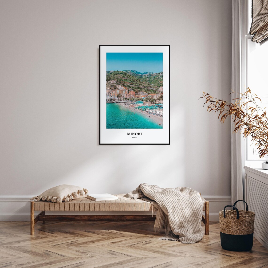 Minori Italy Travel Poster, Photo Map Wall Art - Image 3