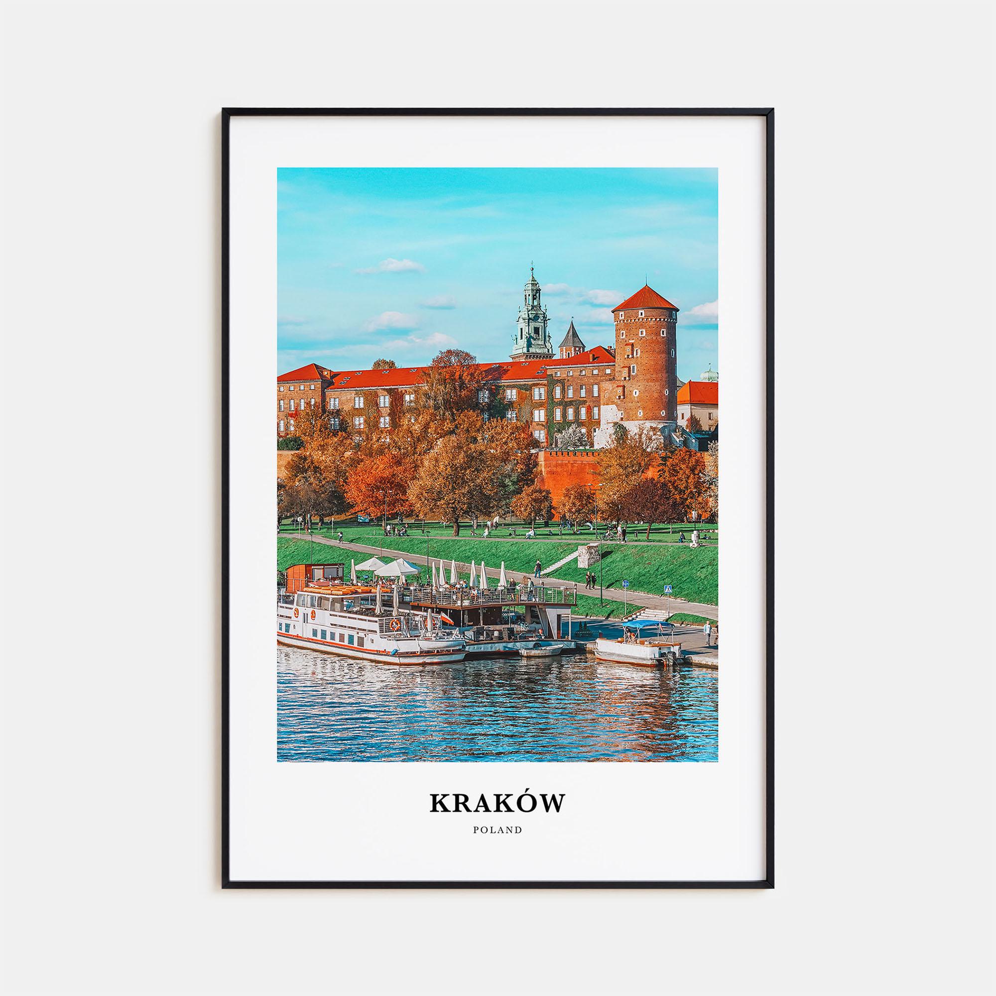 Krakow Poland Wawel Castle Vistula River Autumn Travel Poster