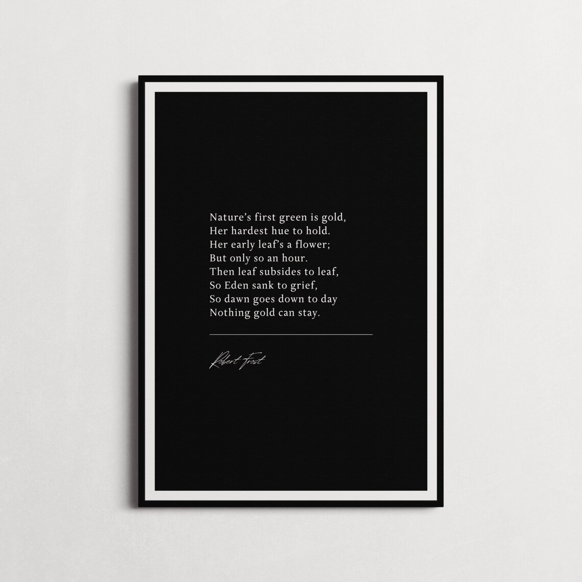 Robert Frost Nothing Gold Can Stay Poem Poster Floral Peony Nature - Image 5