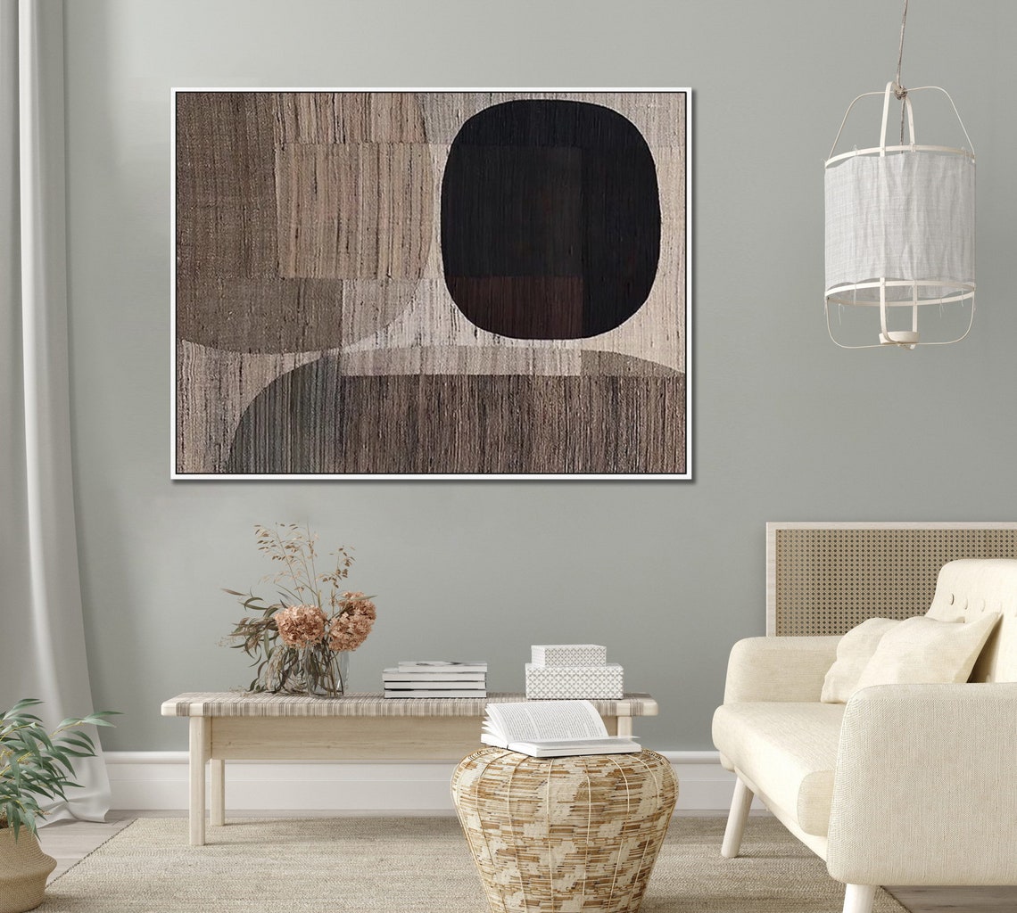Black Arch Rising Over Brown Fields Minimalist Textured Poster - Image 3