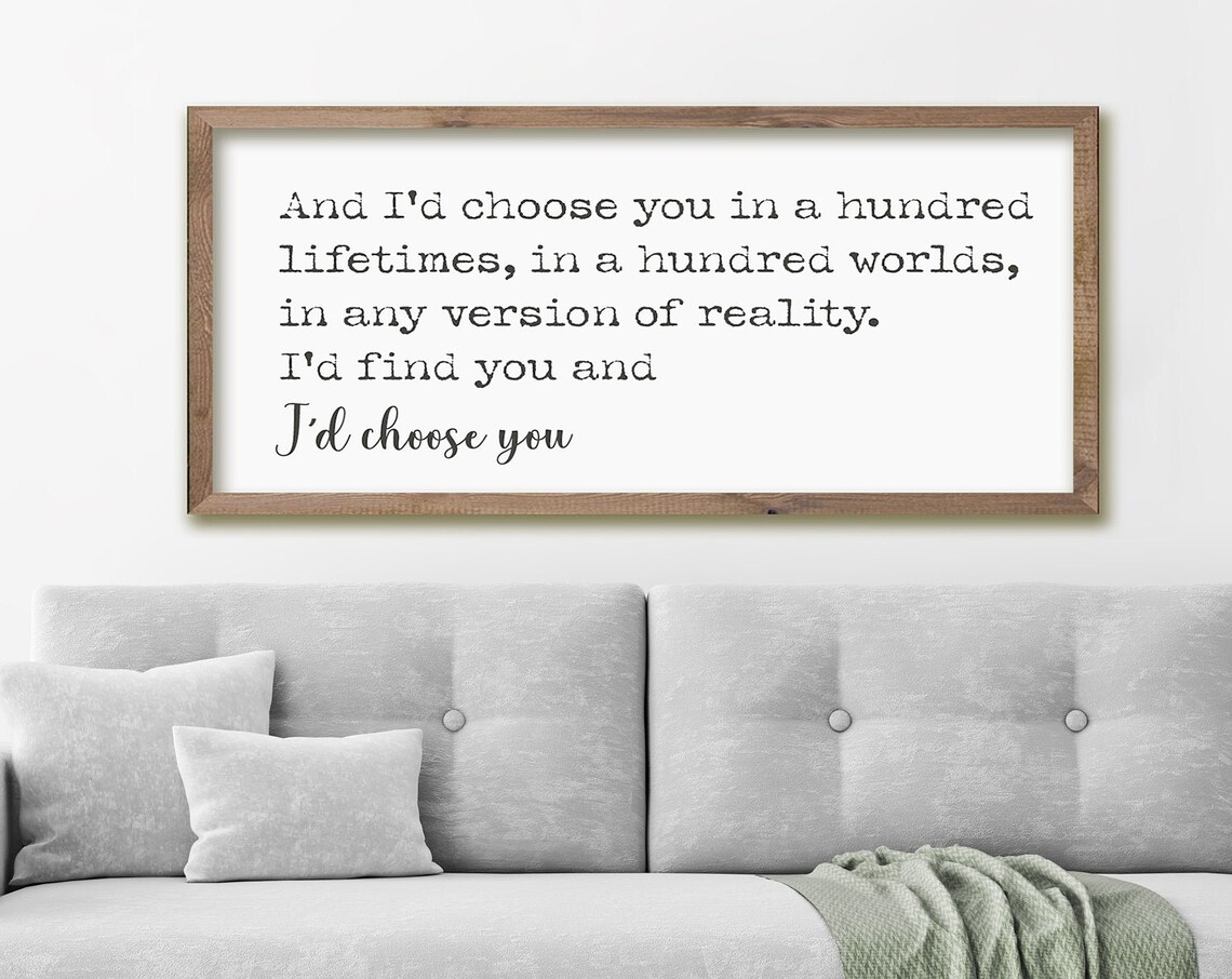 I'd Choose You Rustic Farmhouse Wall Art Print