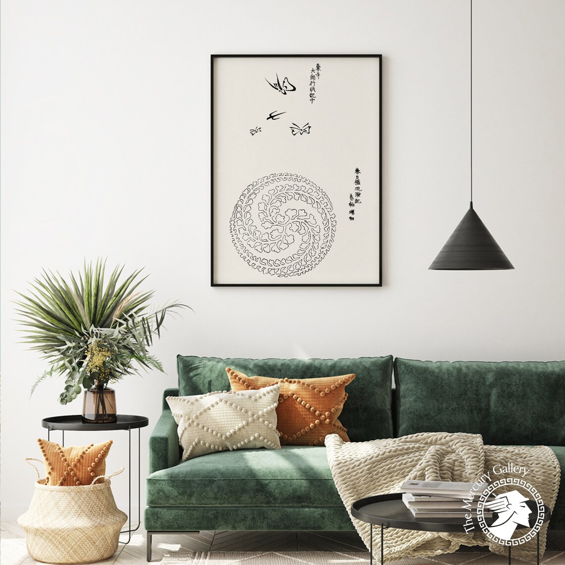 Taguchi Tomoki Butterflies Birds Minimalist Japanese Ink Art Poster - Image 4