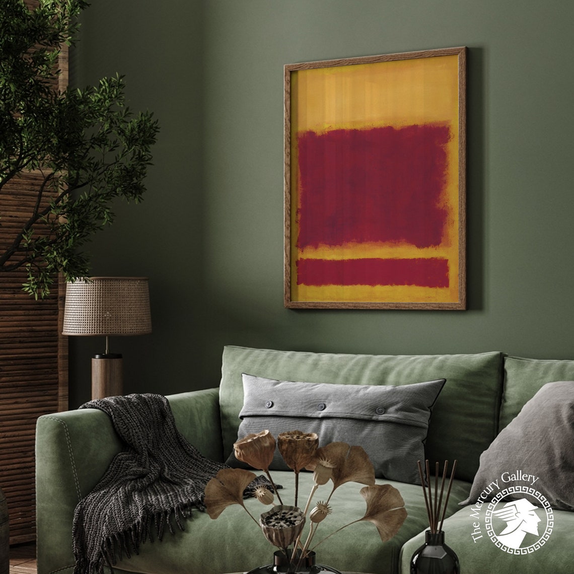 Mark Rothko Red And Orange Blocks On Gold Abstract Color Field Poster - Image 5