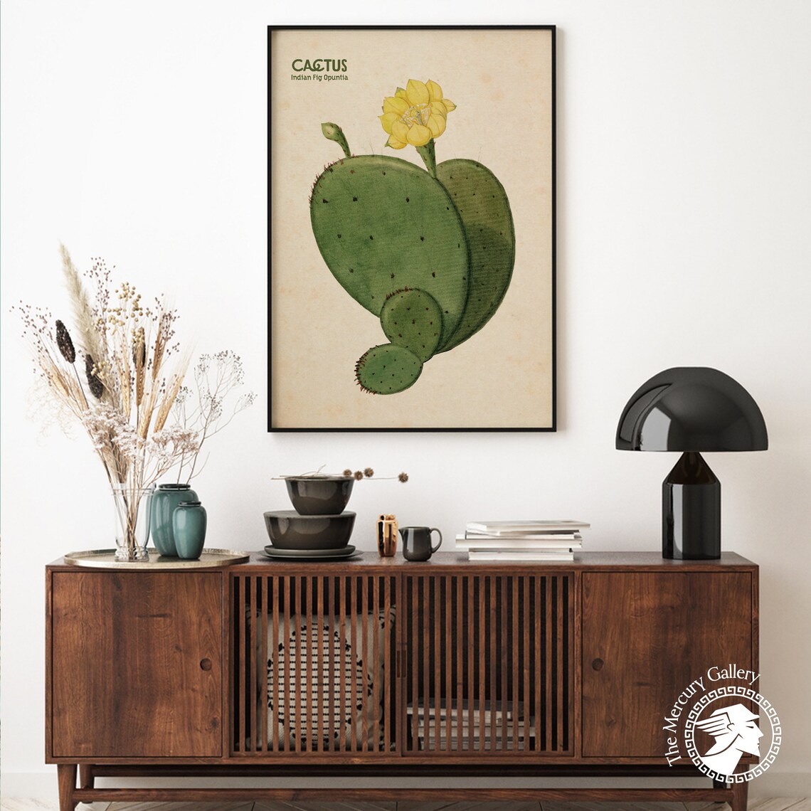 Prickly Pear Cactus Desert Art Print, Eclectic Decor - Image 5