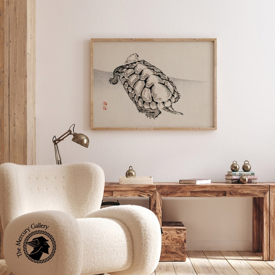 Japanese Tortoise by Matsumoto Hoji, Vintage Animal Print - Image 3
