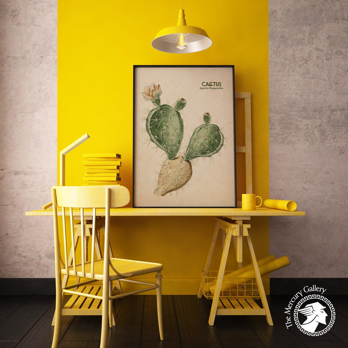Vintage Cactus Floral Art Print, Botanical Decor - Image 4