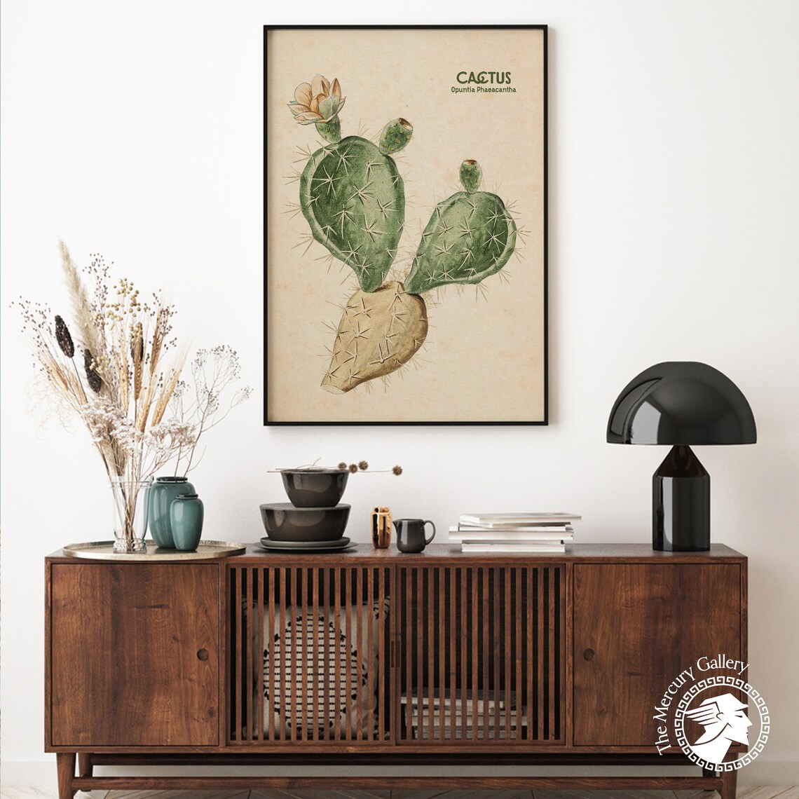 Vintage Cactus Floral Art Print, Botanical Decor - Image 5