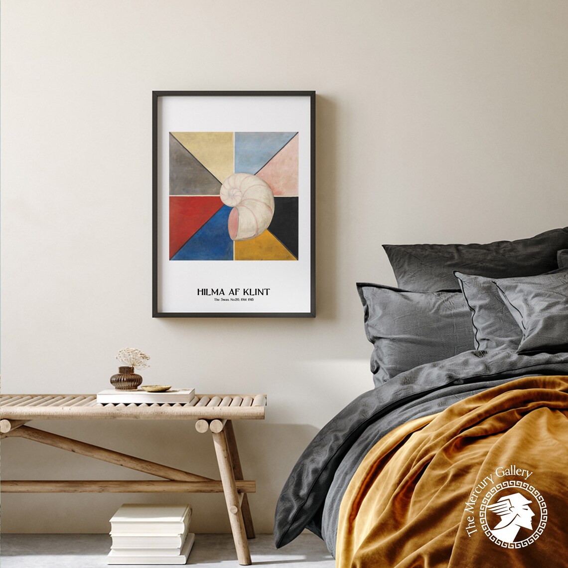 Hilma Af Klint The Swan No 20 1914 Spiral Shell Color Poster - Image 2