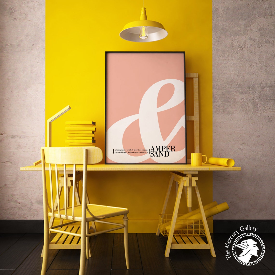 Ampersand Poster Print Custom Colours Ampersand Sign Typography Print Minimal Wall Decor Modern Wall Art Home Decor - Image 5