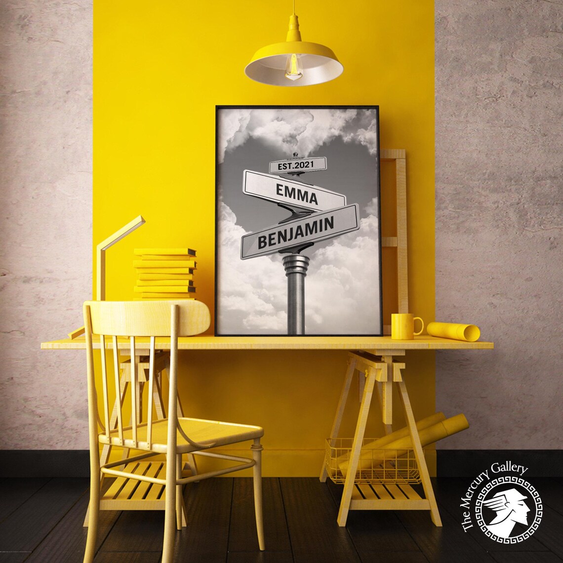 Engagement Street Sign Poster, Wedding Gift Art Print - Image 4