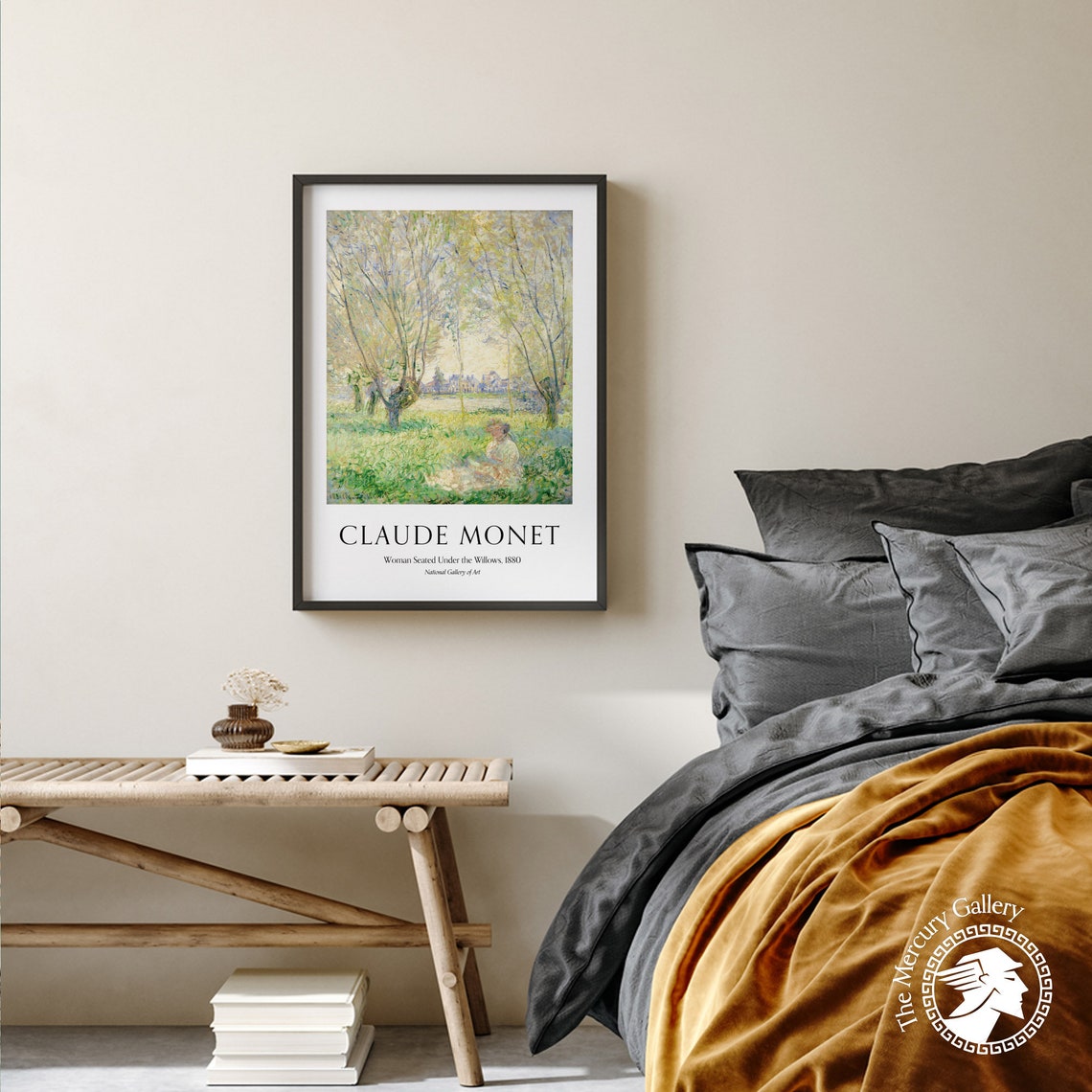 Claude Monet Woman Seated Under Willows 1880 Dappled Art Poster - Image 4