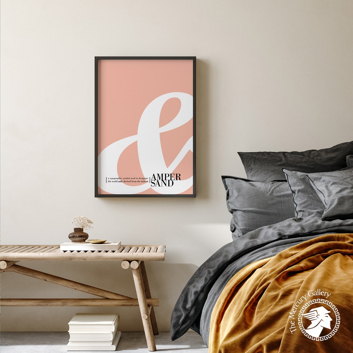Ampersand Poster Print Custom Colours Ampersand Sign Typography Print Minimal Wall Decor Modern Wall Art Home Decor - Image 2