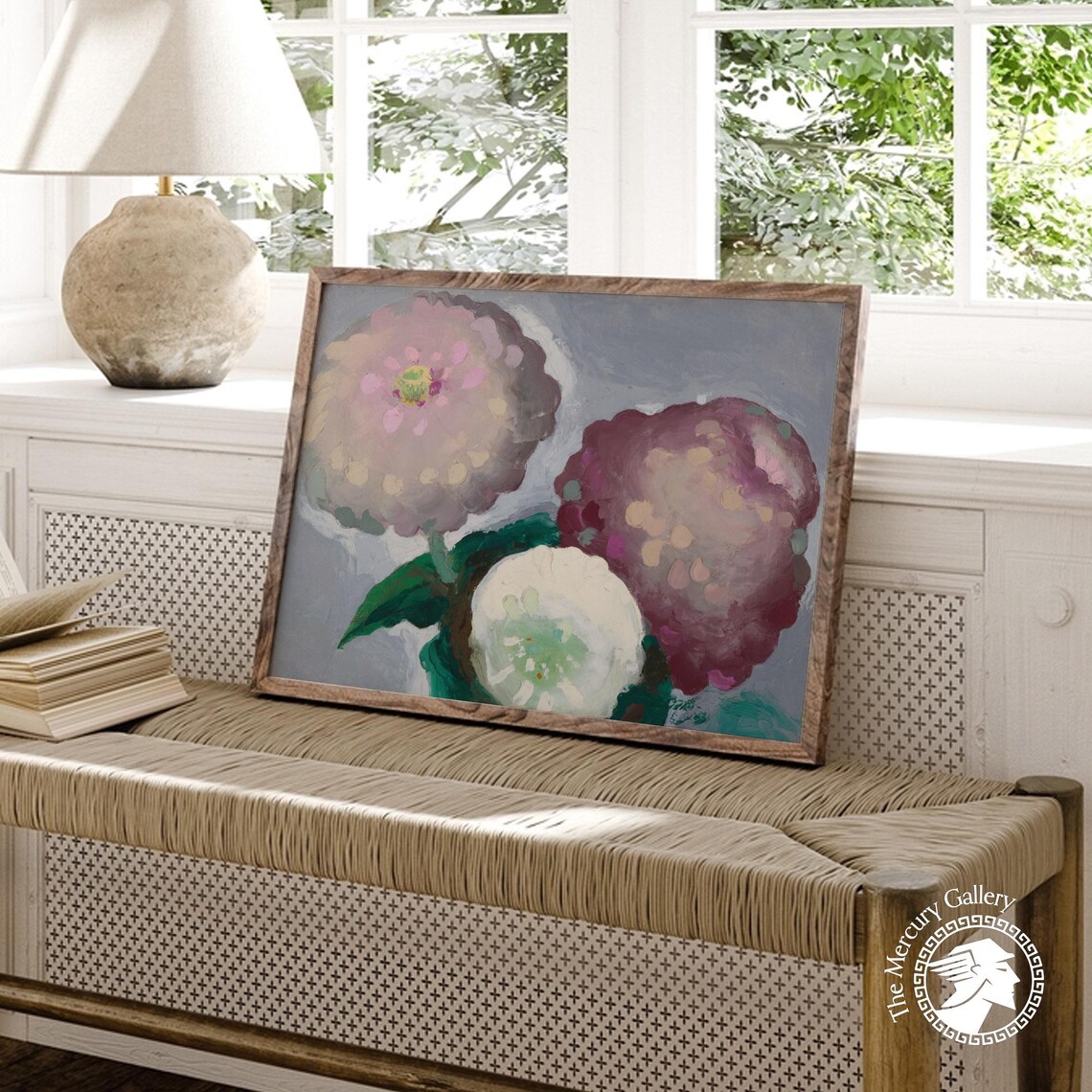 Georgia O'Keeffe 3 Zinnias Pink Floral Close Up Botanical Art Print - Image 5