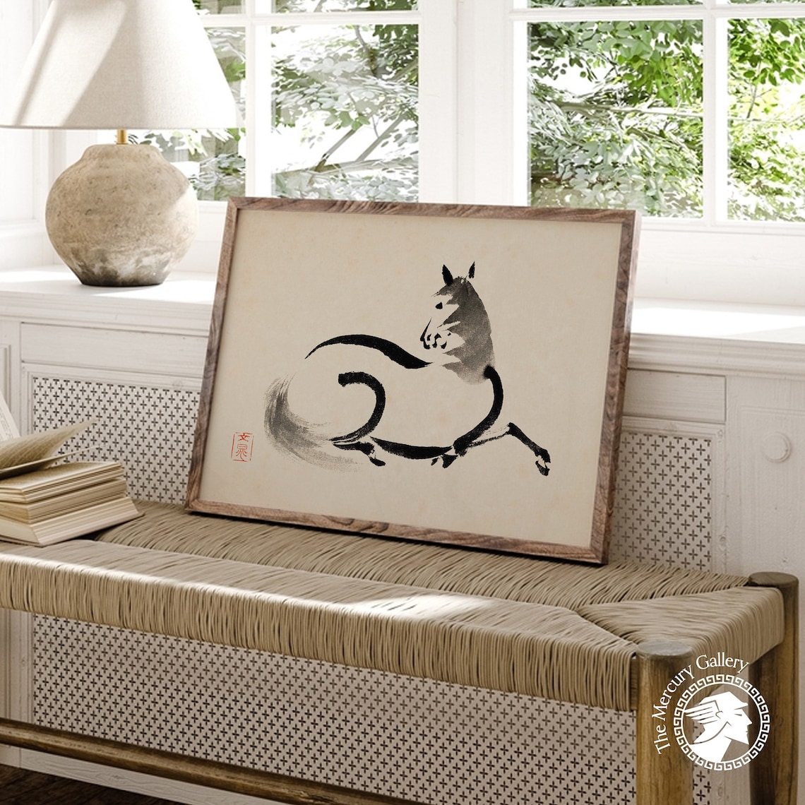 Japanese Brush Horse Vintage Animal Art Print - Image 4