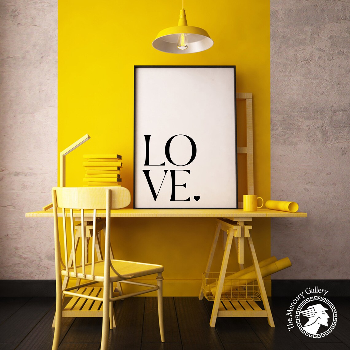Love Typography Black White Minimalist Serif Quote Bedroom Wall Art Poster - Image 5