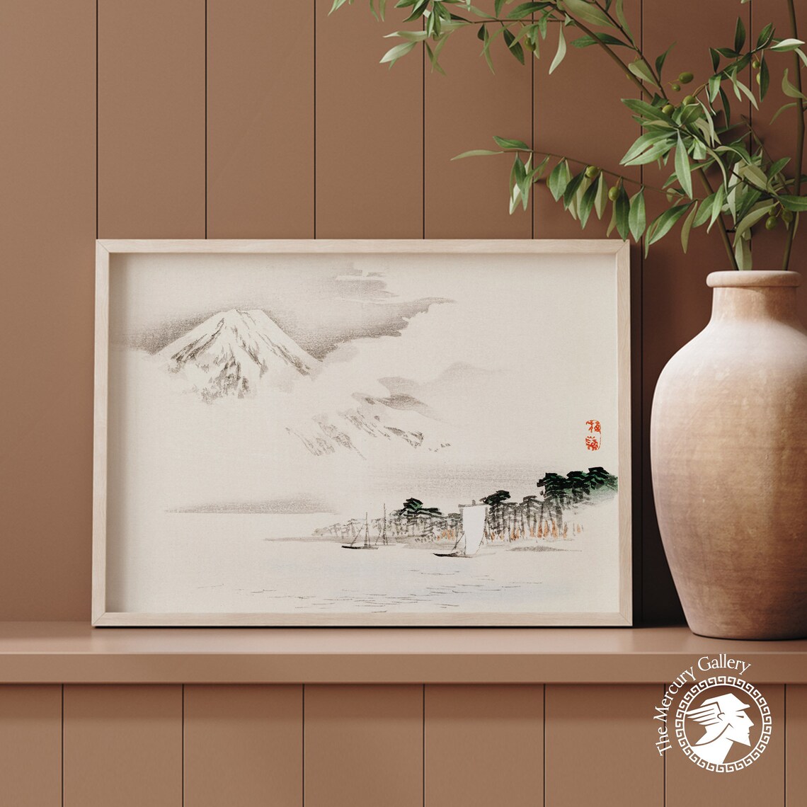 Mount Fuji Vintage Travel Poster, Japanese Art