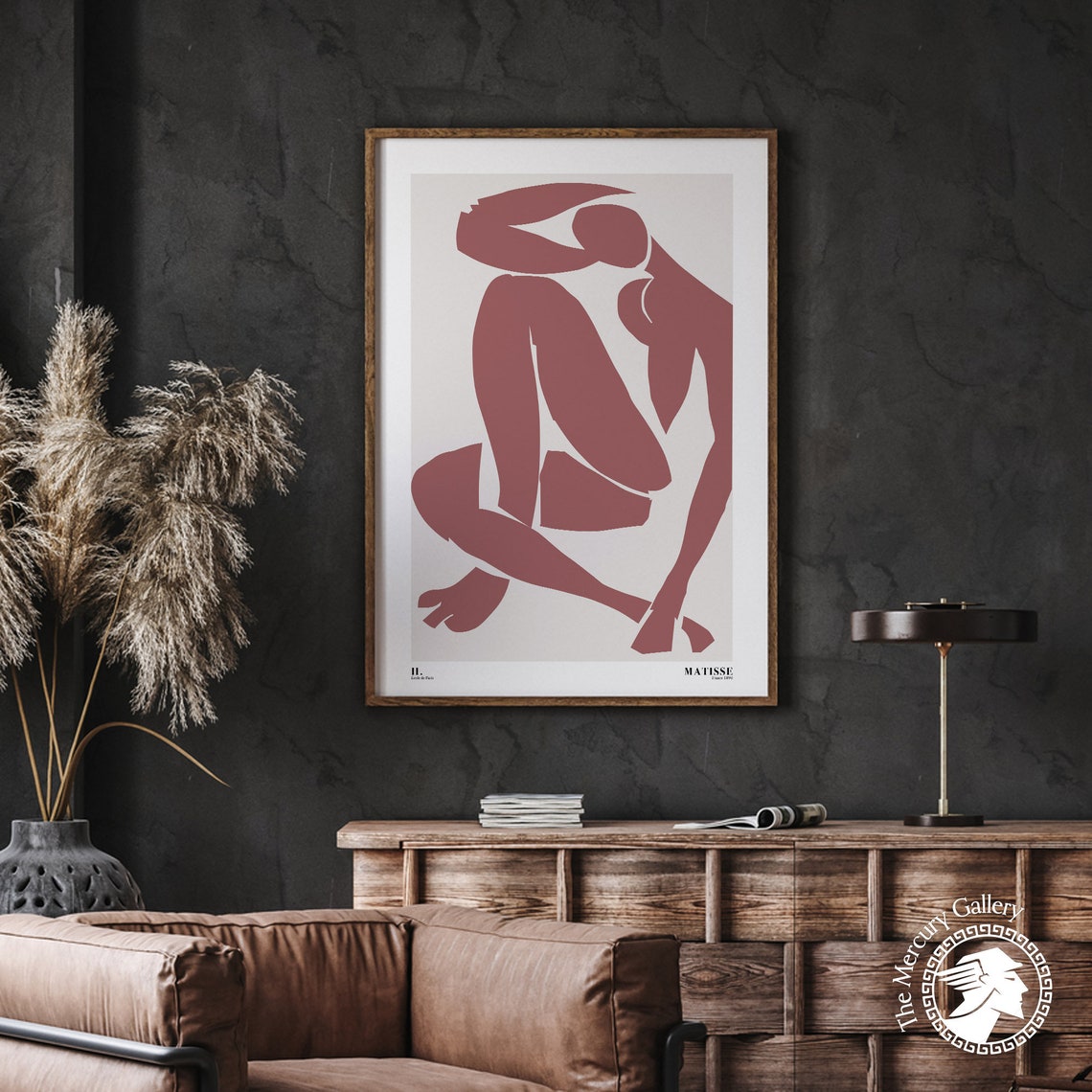 Henri Matisse Red Nude Cut Out Figure Abstract Exhibition Poster Print - Image 2