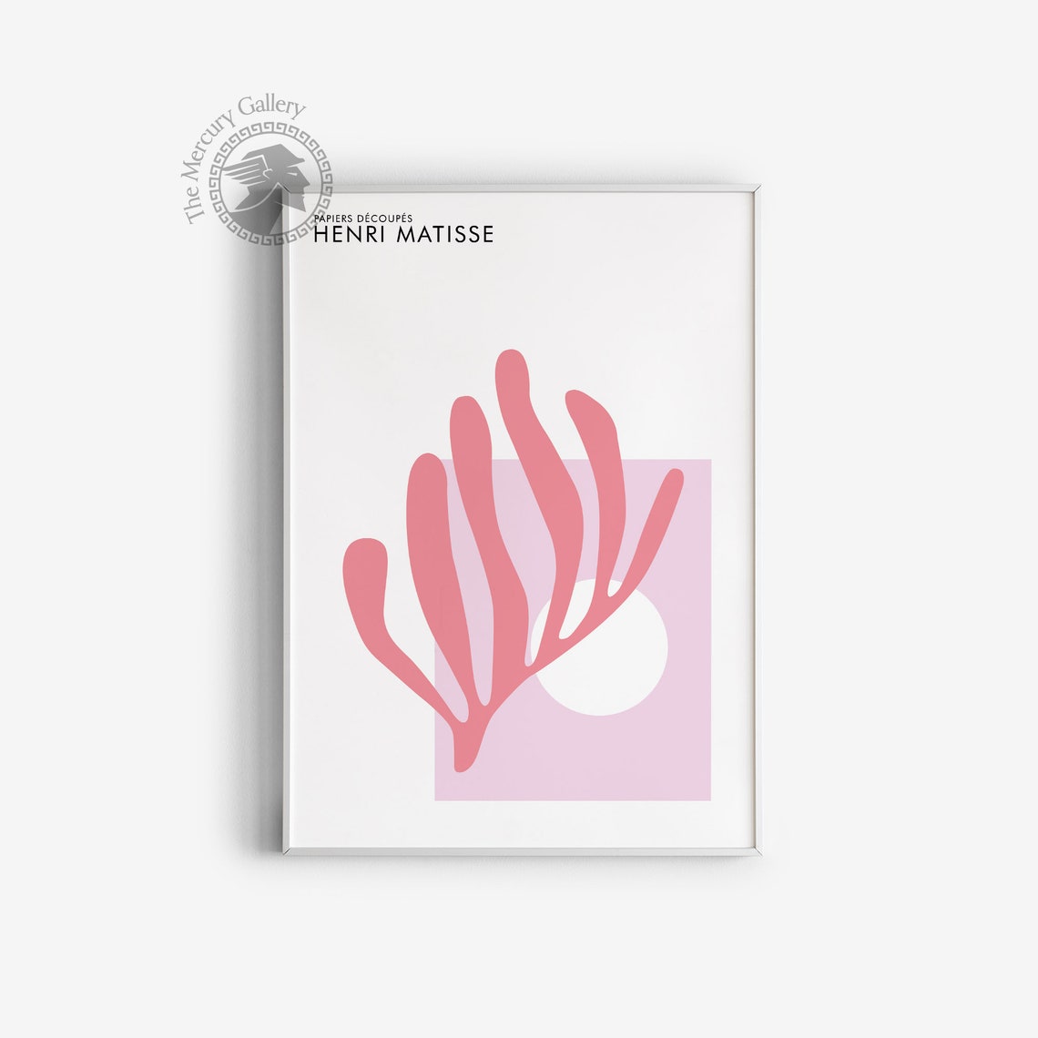 Henri Matisse Pink Coral Cut Out Abstract Exhibition Poster Wall Print - Image 4