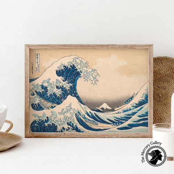 Hokusai Great Wave Off Kanagawa Ocean Wave Japanese Woodblock Art Poster