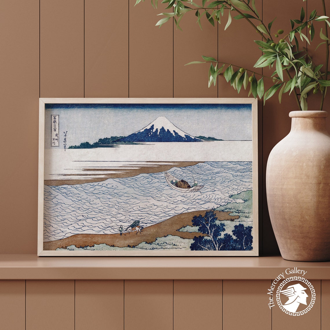 Hokusai Jewel River Musashi Boat Mount Fuji View Ukiyo E Art Poster - Image 4