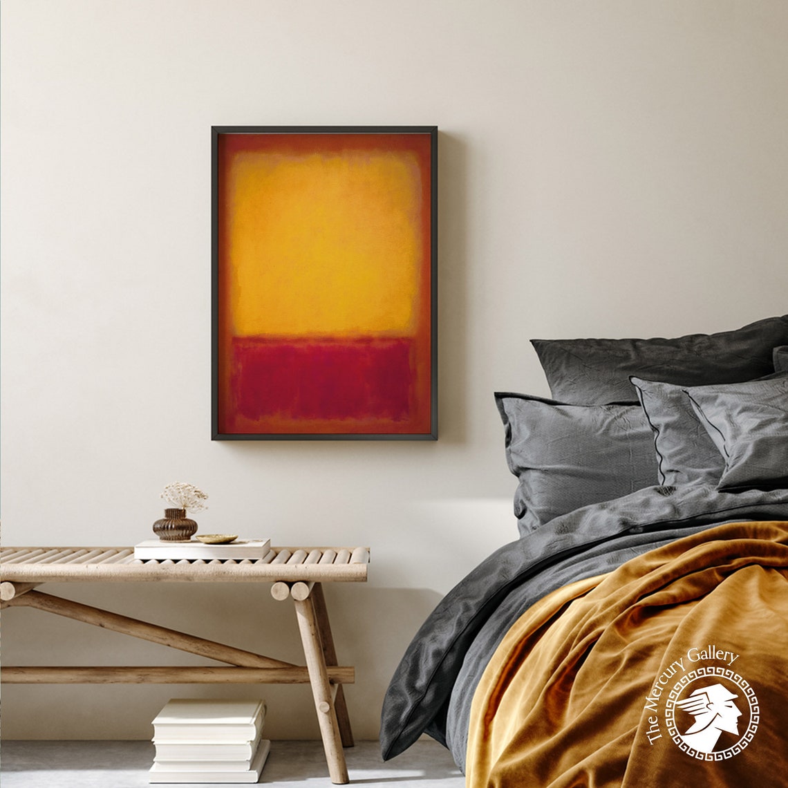 Mark Rothko Glowing Yellow Over Deep Red Color Field Abstract Poster - Image 6