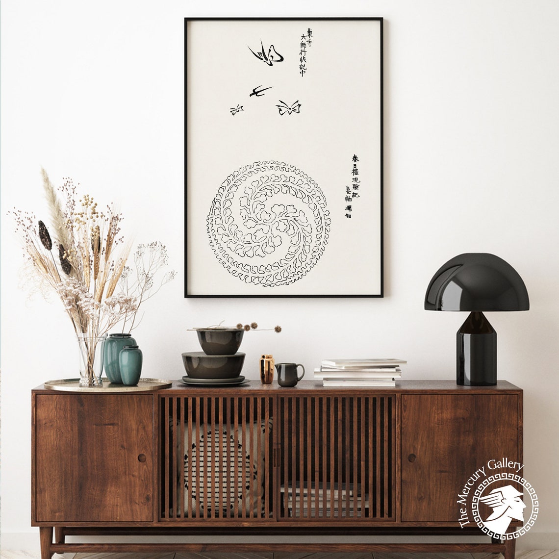 Taguchi Tomoki Butterflies Birds Minimalist Japanese Ink Art Poster - Image 6