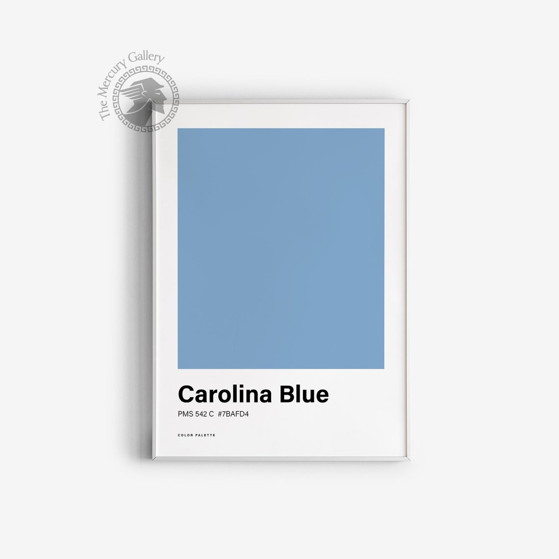 Carolina Blue Color Palette Swatch Minimalist Nordic Wall Art Poster - Image 3