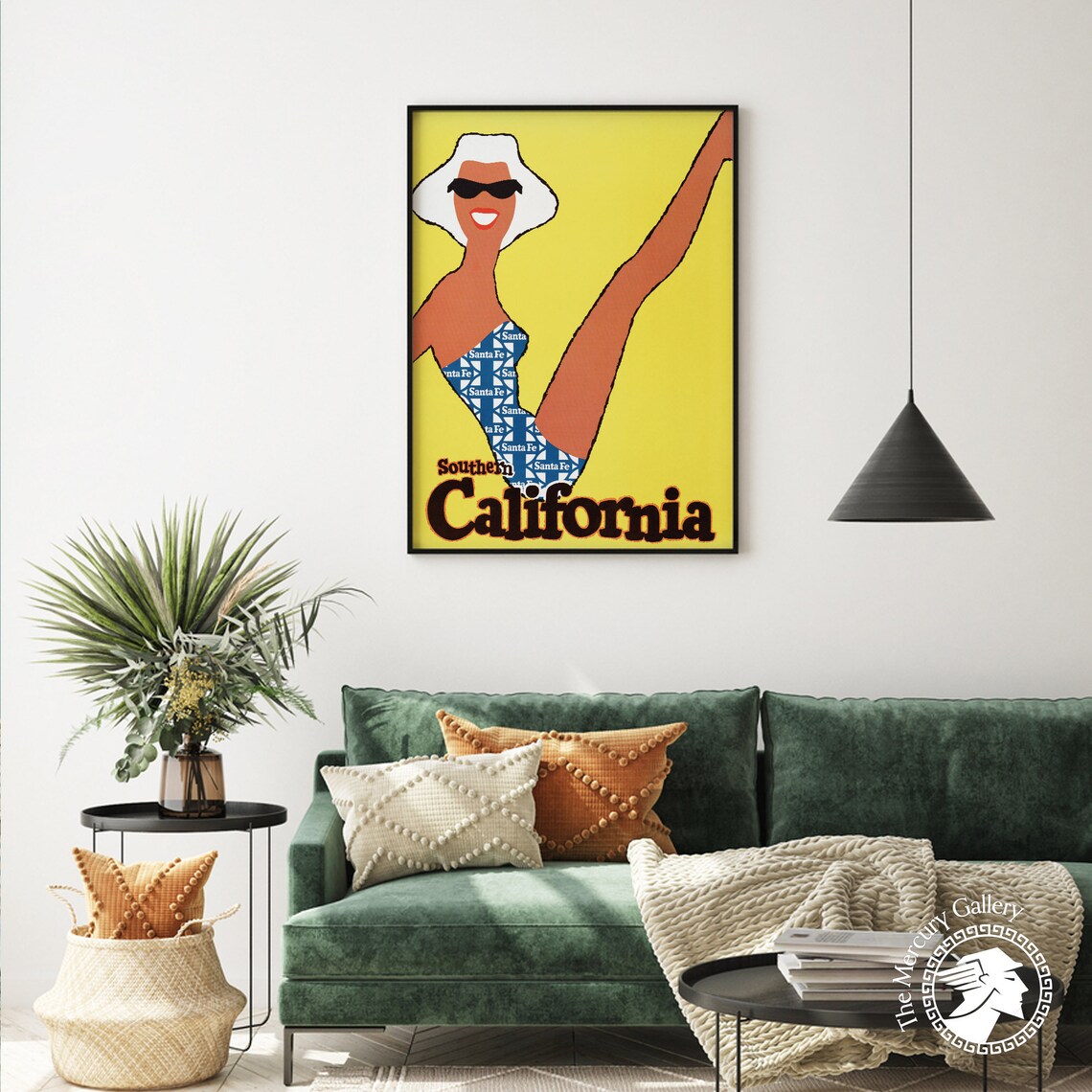 Southern California Vintage Swimsuit Kick Retro Santa Fe Travel Poster - Image 4