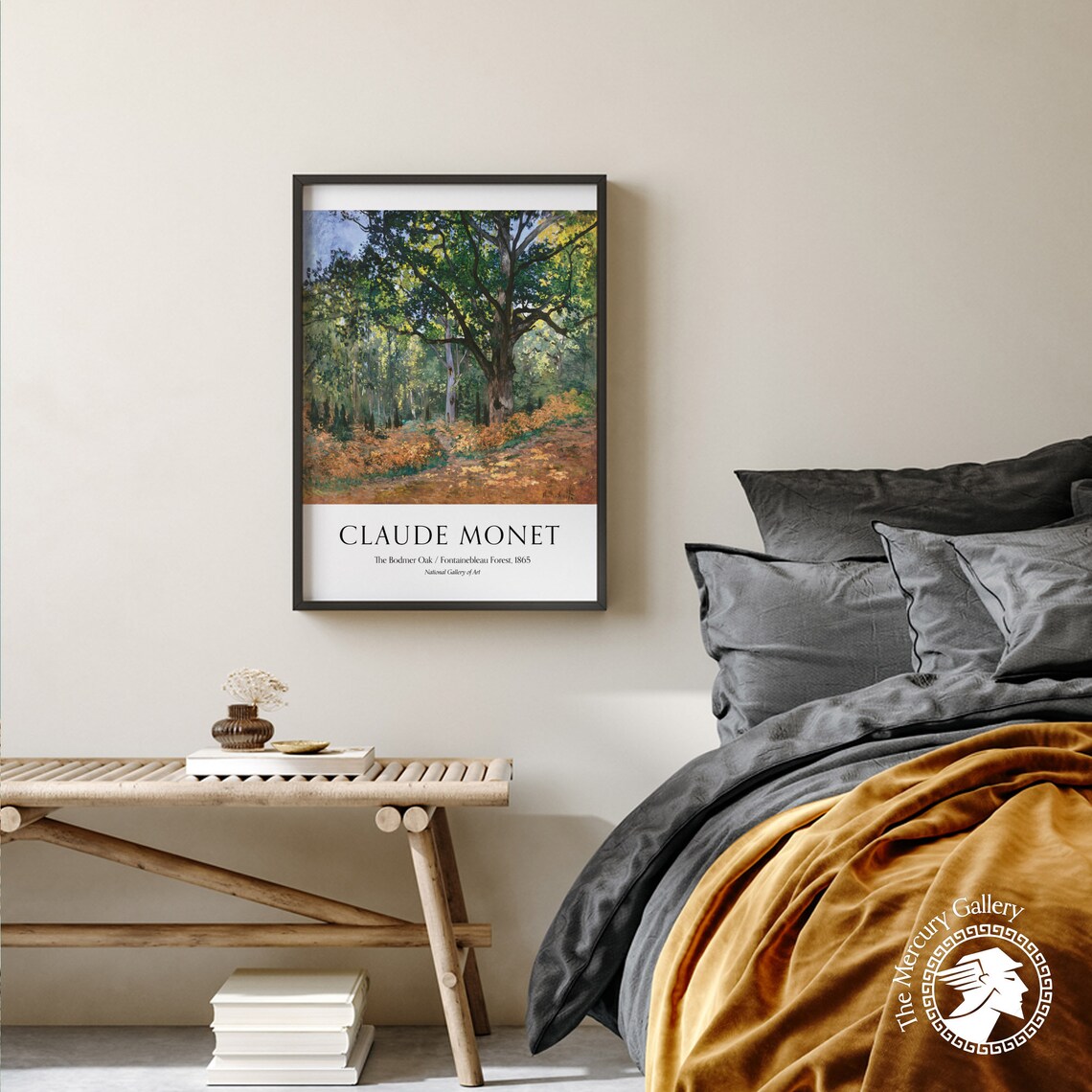 Claude Monet The Bodmer Oak Fontainebleau Forest Autumn Art Poster - Image 5