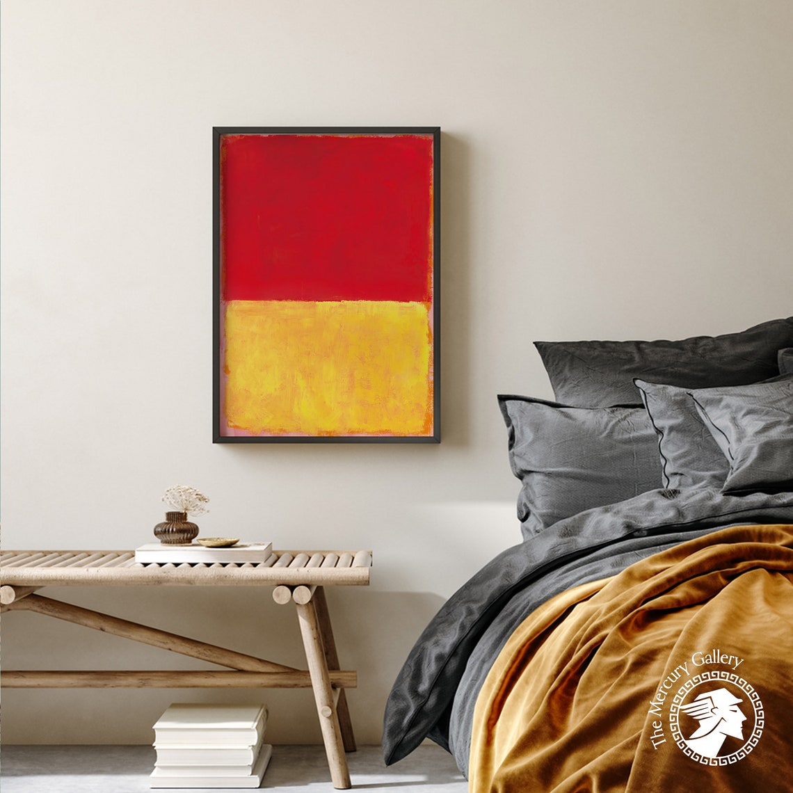 Mark Rothko Bold Red Over Yellow Vibrant Abstract Color Field Poster - Image 5