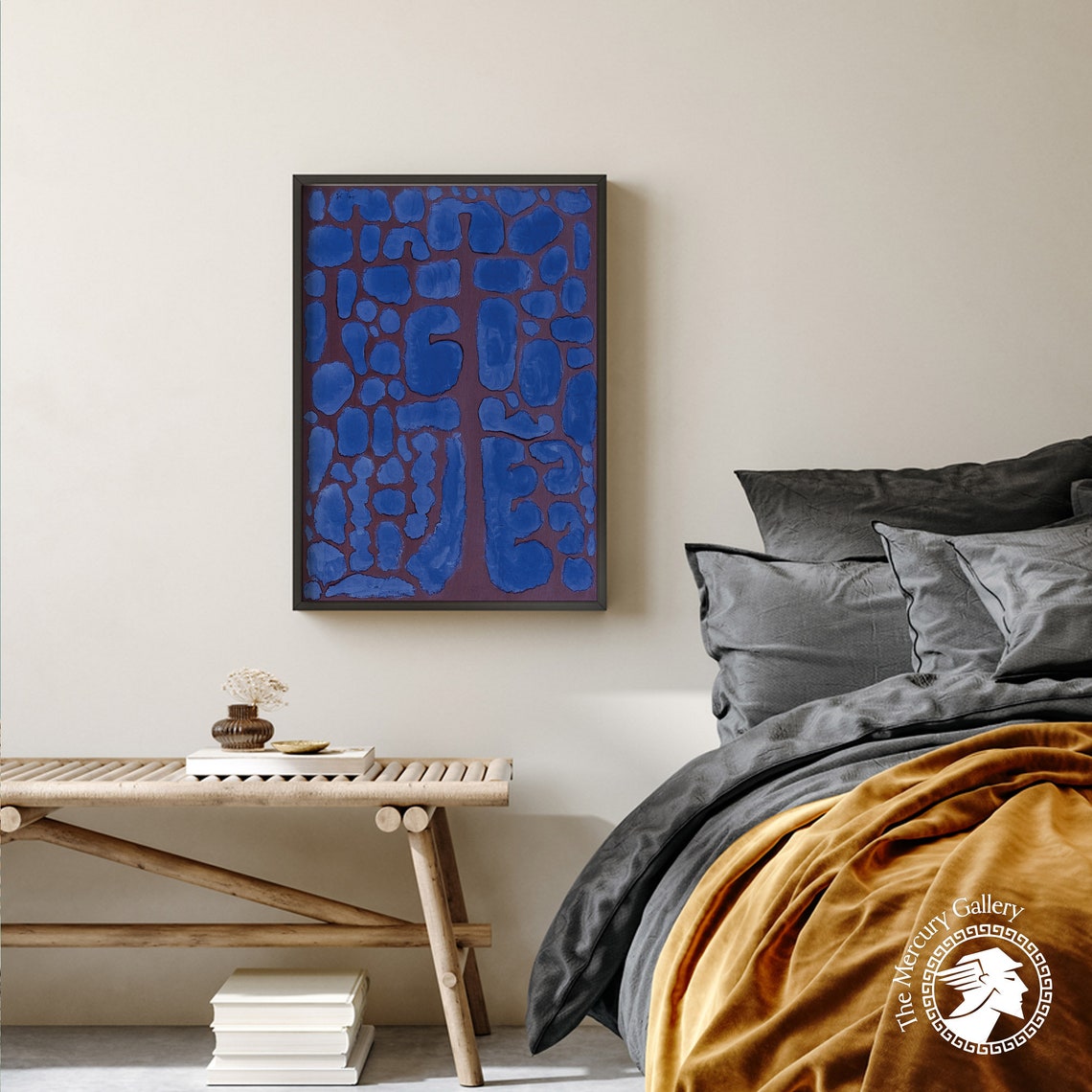 Paul Klee Late Evening Woods 1937 Cobalt Blue Abstract Tree Print - Image 4