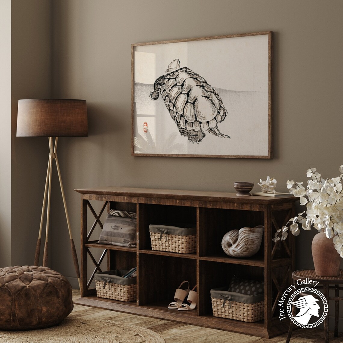 Japanese Tortoise by Matsumoto Hoji, Vintage Animal Print - Image 2