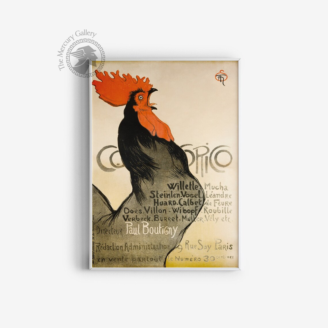 Cocorico French Art Magazine Cover 1899 Poster - Image 3